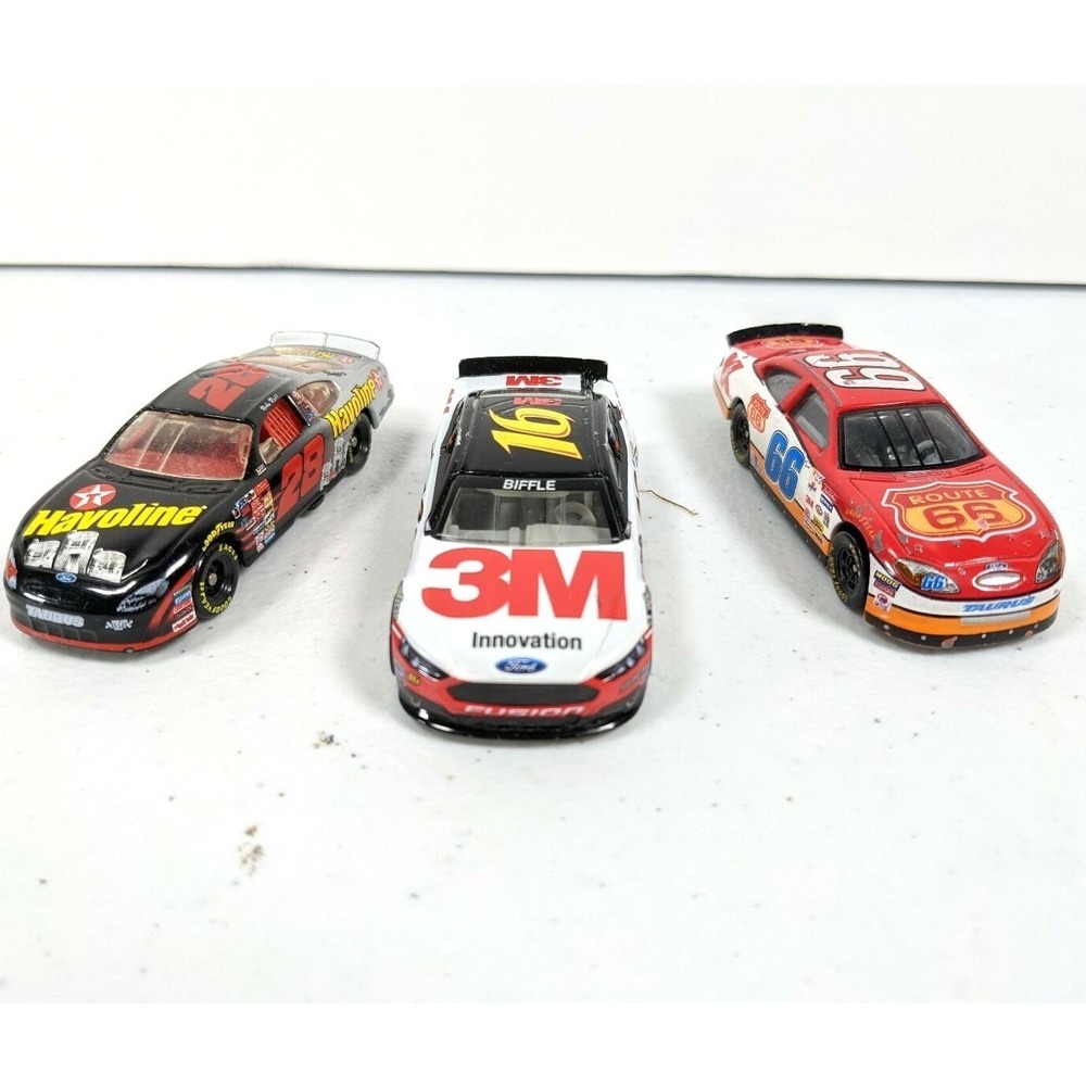 NASCAR Diecast Lot 1:64 Ford Greg Biffle 3M Ricky Rudd Havoline Route 66 Kmart
